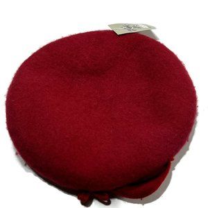 Cheveux Wool Beret Red Hat One Size New‎ NWT